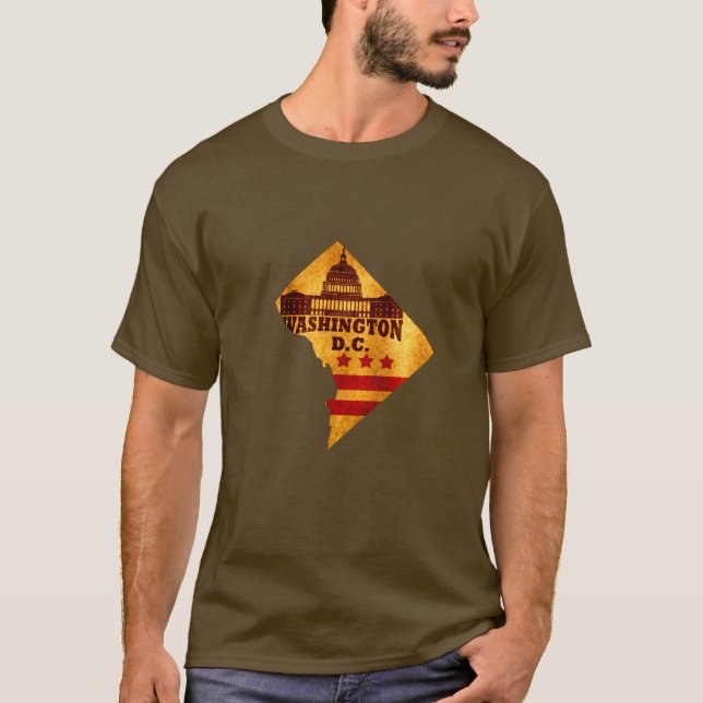 Washington Dc karta T Shirt (Framsida)