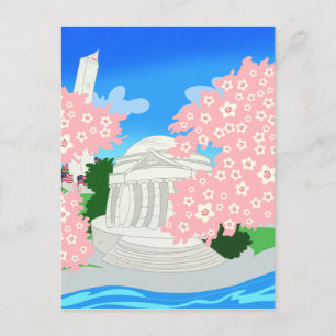 Washington DC Körsbärsblommor Vykort