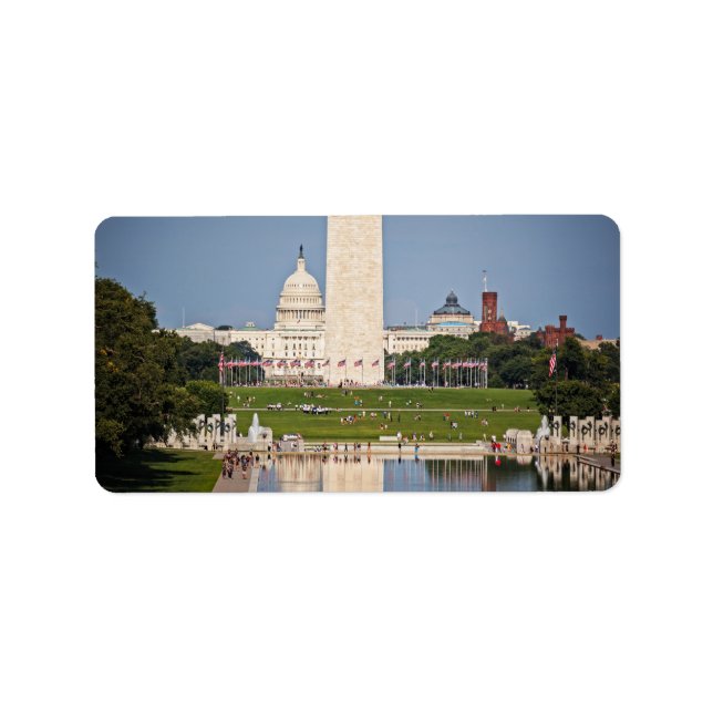 Washington DC Mall Adressetikett (Framsidan)