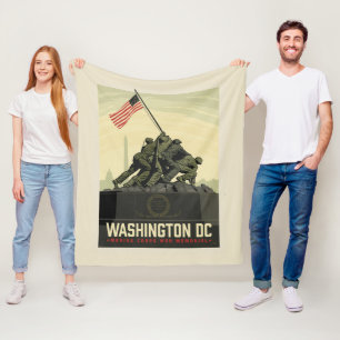Washington, DC   Memorial för marin kår Krig Fleecefilt