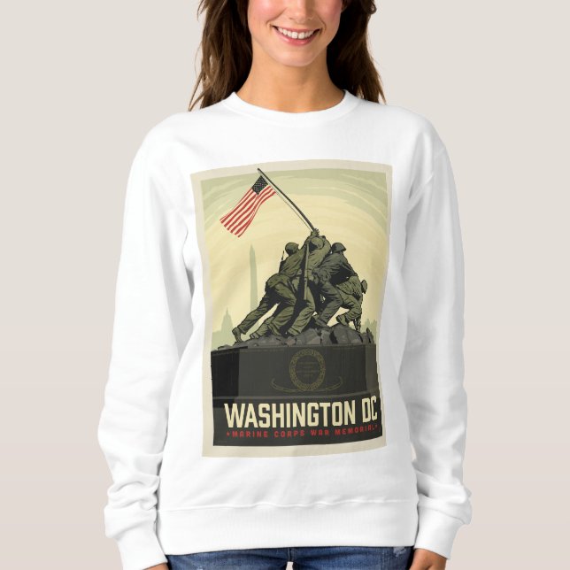 Washington, DC | Memorial för marin kår Krig T Shirt (Framsida)