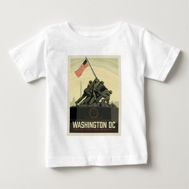 Washington, DC | Memorial för marin kår Krig T Shirt (Framsida)