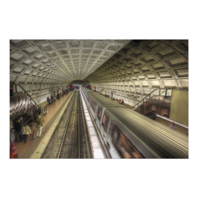Washington DC Metro Tåg Station Fototryck (Framsidan)