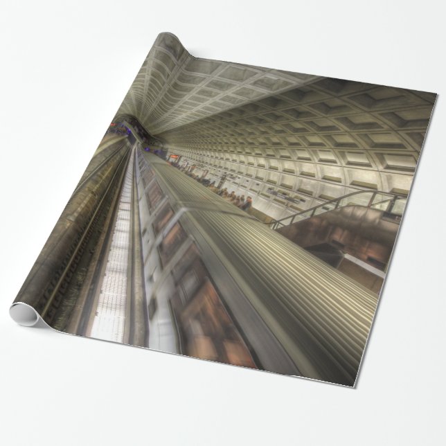 Washington DC Metro Tåg Station Presentpapper (Utrullad)