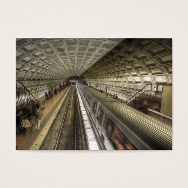 Washington DC Metro Tåg Station Visitkort (Framsidan)