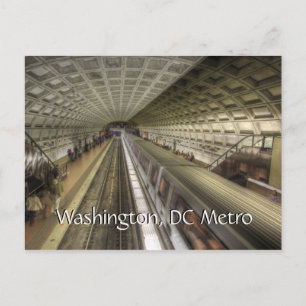 Washington DC Metro Tåg Station Vykort