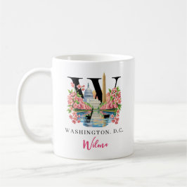 Washington DC Monogram Bokstav W Personligt Gåva Kaffemugg