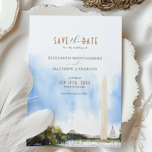 Washington DC Monument Bröllop spara datum Card Inbjudningar