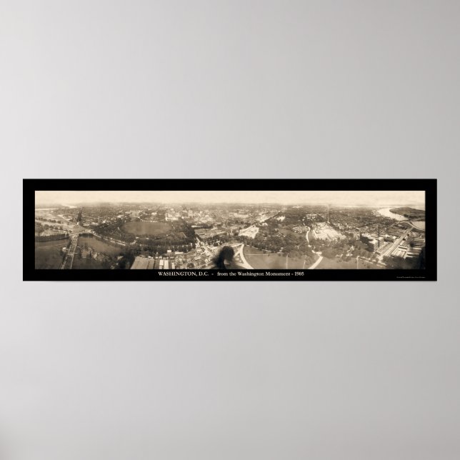 Washington DC Monument Photo 1905 Poster (Framsidan)