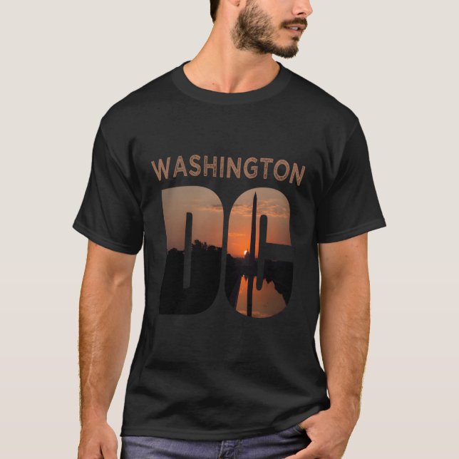 Washington Dc Monut Skyline Vacation T Shirt (Framsida)