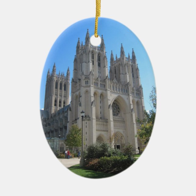 Washington DC National Cathedral-ornament Julgransprydnad Keramik (Framsidan)