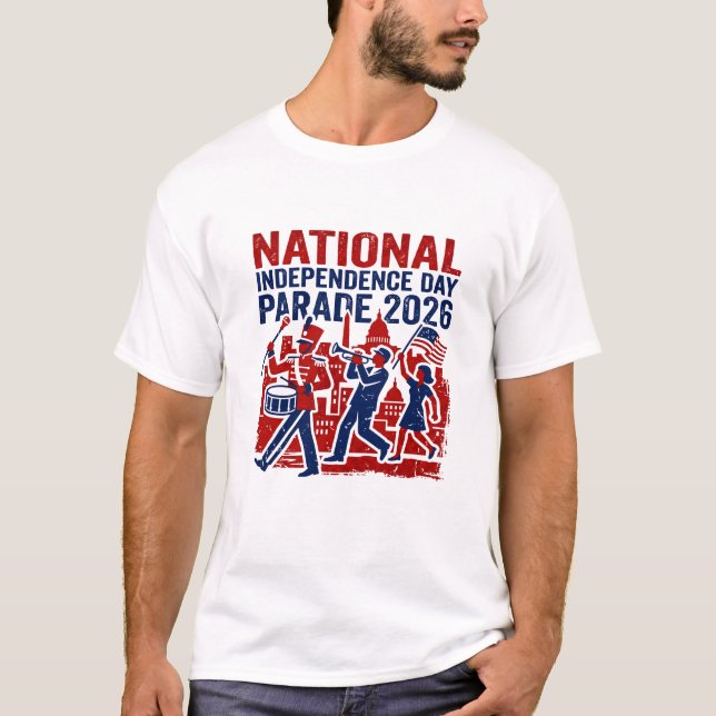 Washington DC National Independence Day-parad 202 T Shirt (Framsida)