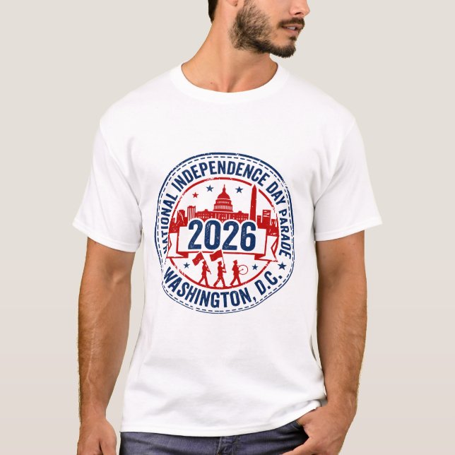 Washington DC National Independence Day Paraden 20 T Shirt (Framsida)