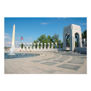 Washington, DC, National WWII-minnesmärket Fototryck