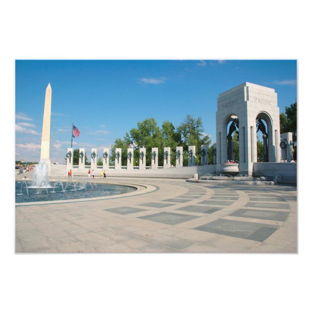 Washington, DC, National WWII-minnesmärket Fototryck (Framsidan)