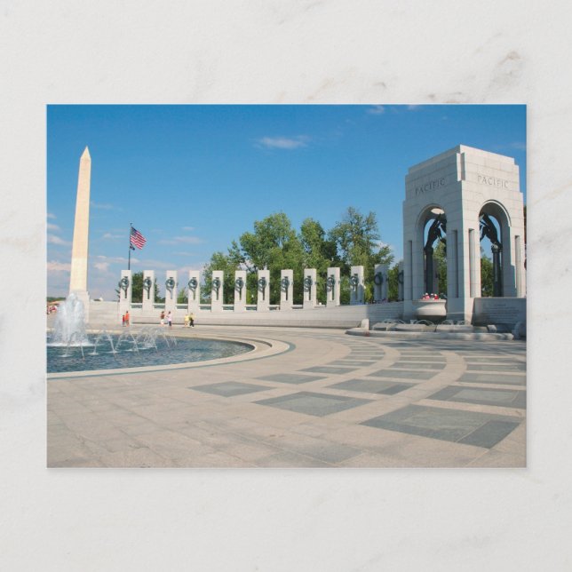 Washington, DC, National WWII-minnesmärket Vykort (Framsida)
