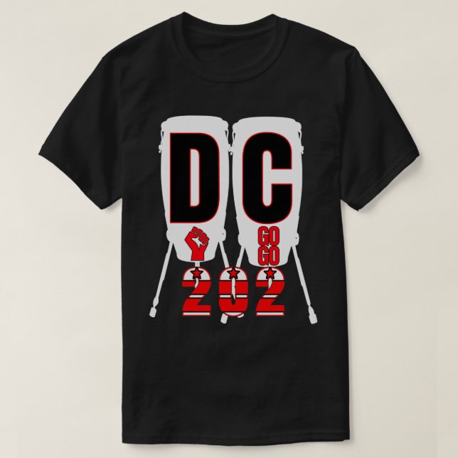 Washington DC Nations Huvudstad Conga Drums Go Mu T Shirt (Design framsida)