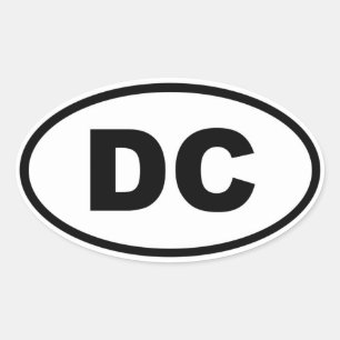 Washington DC Ovalt Klistermärke