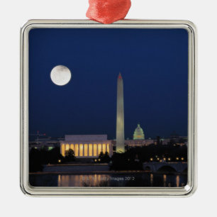 Washington DC på natten Julgransprydnad Metall