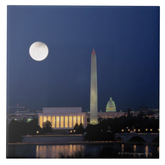Washington DC på natten Kakelplatta (Framsidan)