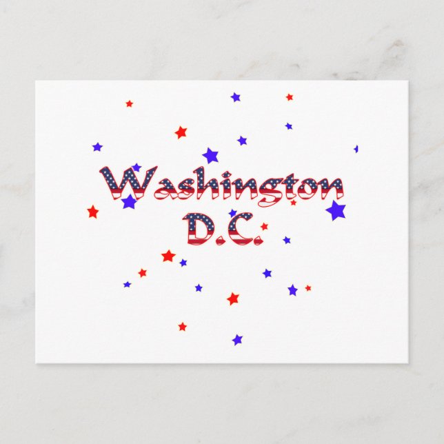 Washington DC Patriotic Stars Vykort (Framsida)