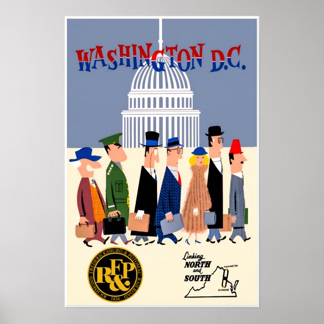 Washington DC Pendlare affisch (Framsidan)