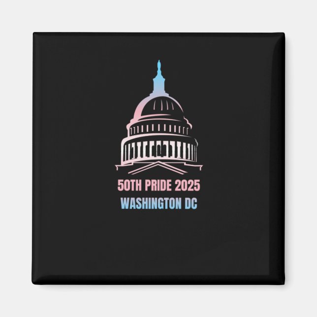 Washington DC-Pridet 2025 Magnet (Framsidan)