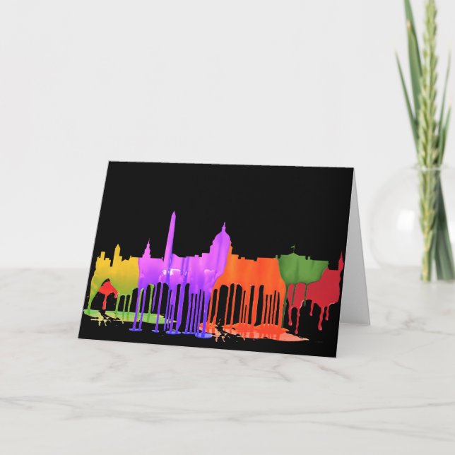 WASHINGTON DC PUDDLES - HELGKORT (Framsida)