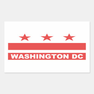 Washington DC Rektangulärt Klistermärke