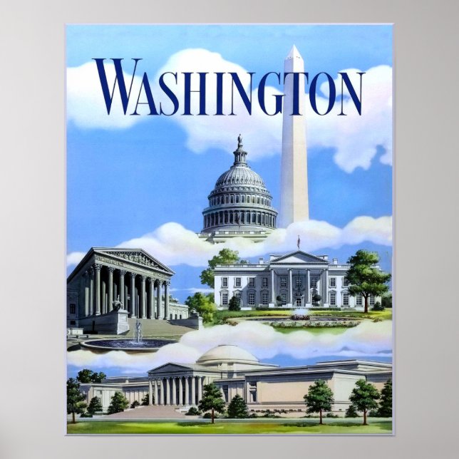Washington, DC-reseaffisch Poster (Framsidan)