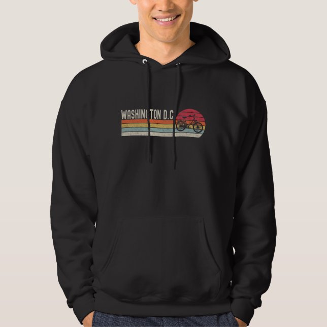 Washington DC Retro Cycling Hoodie Bicycle Hoodie (Framsida)