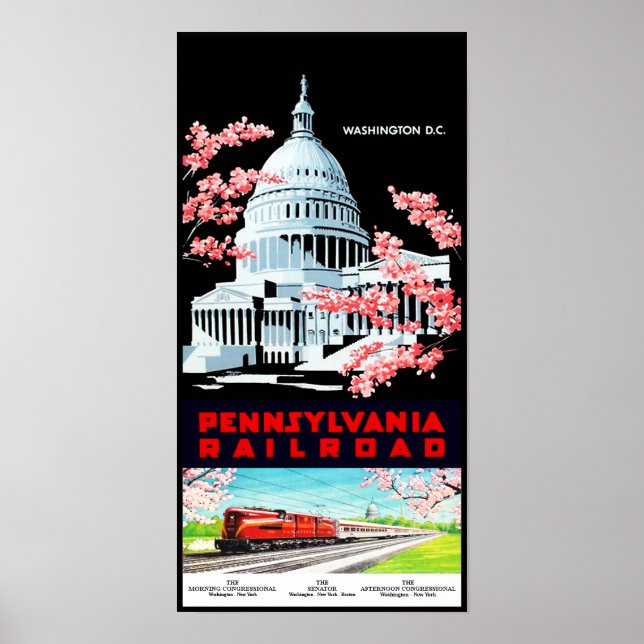 Washington DC Retro Travel Poster (Framsidan)