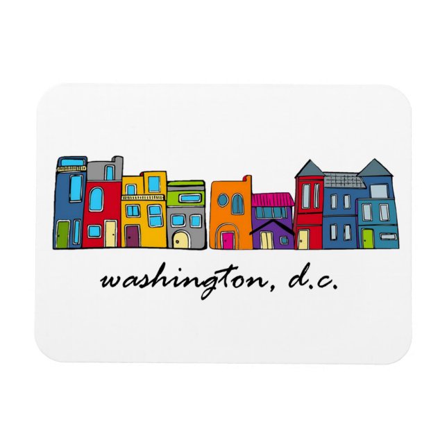 Washington DC Row House Magnet (Horisontell)