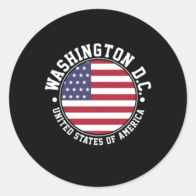 Washington Dc Runt Klistermärke (Framsida)