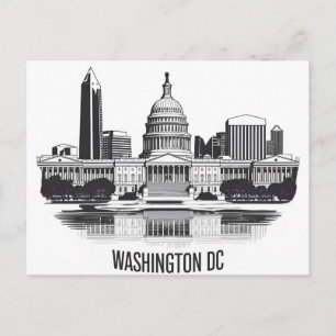 Washington DC:s siluett Vykort