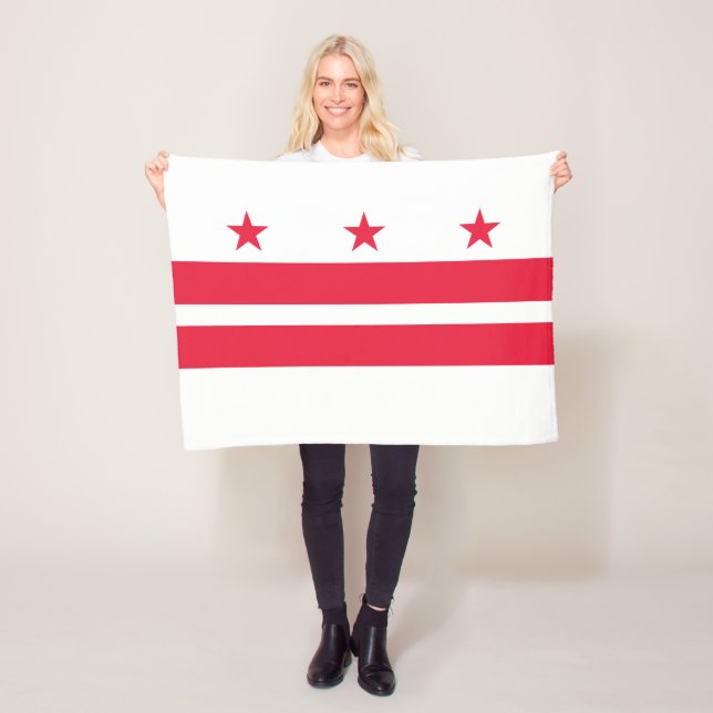 Washington DC:s statsflagga Fleecefilt (På plats)
