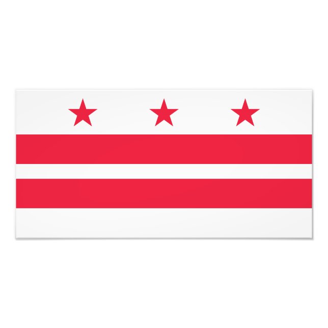 Washington DC:s statsflagga Fototryck (Framsidan)