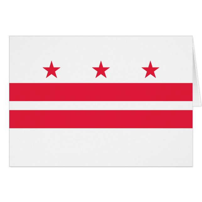 Washington DC:s statsflagga Hälsningskort (Framsidan Horizontal)
