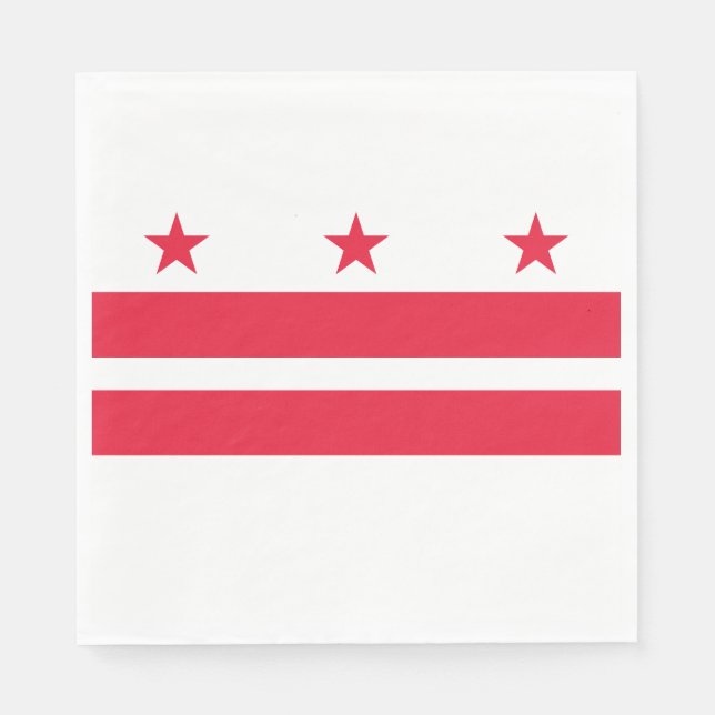 Washington DC:s statsflagga Pappersservett (Framsidan)