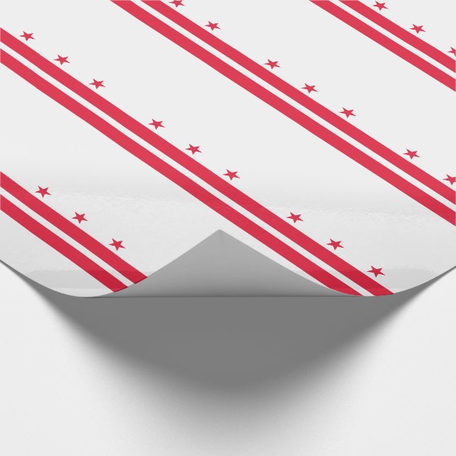 Washington DC:s statsflagga Presentpapper (Hörn)