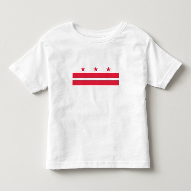 Washington DC:s statsflagga T Shirt (Framsida)