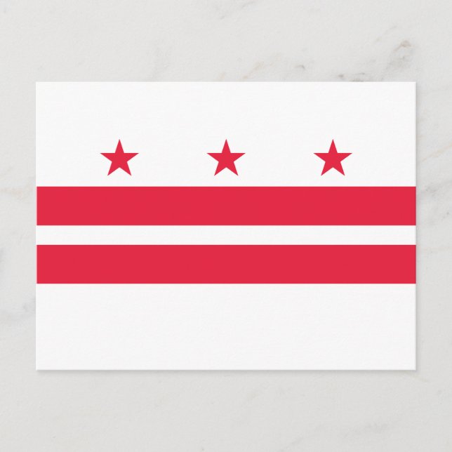 Washington DC:s statsflagga Vykort (Framsida)