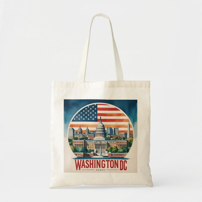 Washington DC Siluett Tygkasse (Framsidan)
