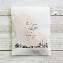 Washington DC Skyline Bröllop Tack Favor Bags