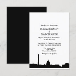 Washington DC Skyline Cityscape Wedding bjudande Inbjudningar