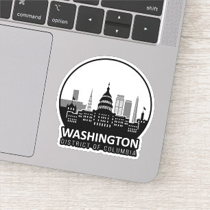 Washington DC Skyline Klistermärken