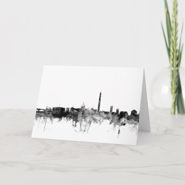 Washington DC Skyline Kort (Framsida)