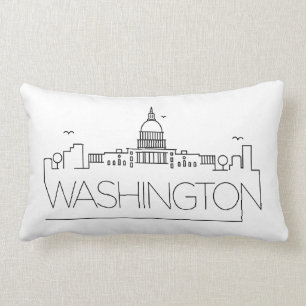 Washington DC Skyline Lumbar Pillow Lumbarkudde