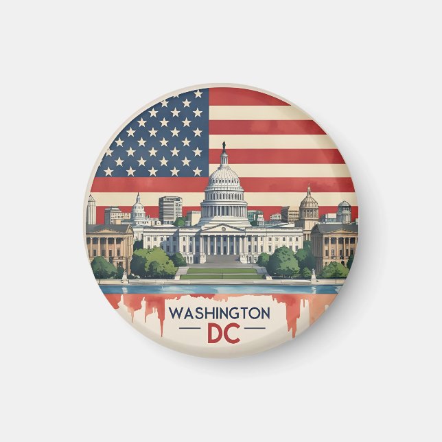 Washington DC Skyline Magnet (Framsidan)