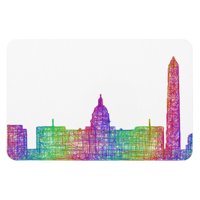 Washington DC-skyline Magnet (Horisontell)